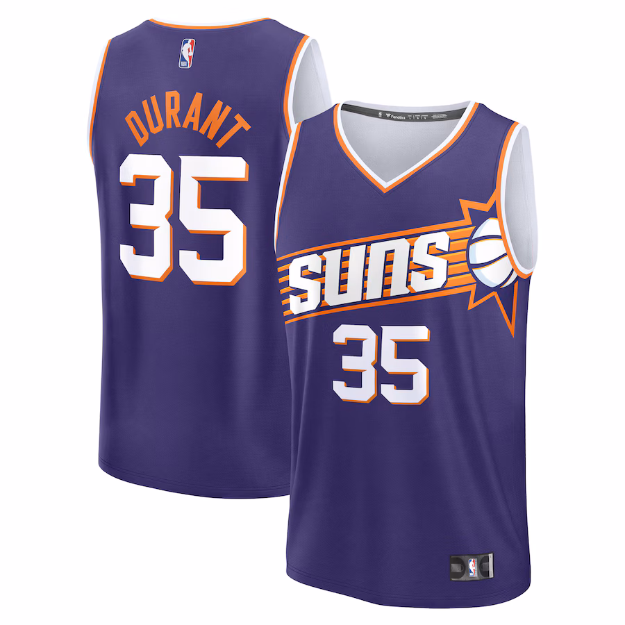 Men's Phoenix Suns Kevin Durant Fanatics Purple Fast Break Replica Player Jersey - Icon Edition - Jersey