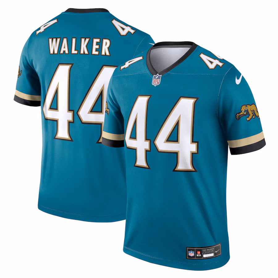 Men's Jacksonville Jaguars Travon Walker Nike Teal Prowler Throwback Legend Jersey - Jersey