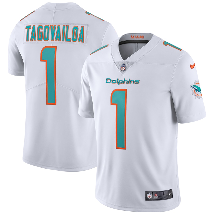 Men's Miami Dolphins Tua Tagovailoa Nike White Vapor Limited Jersey - Jersey