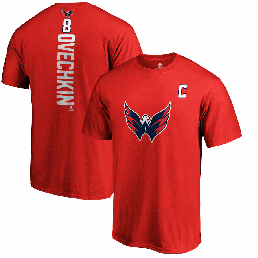 Men's Washington Capitals Alexander Ovechkin Red Playmaker T-Shirt - Jersey