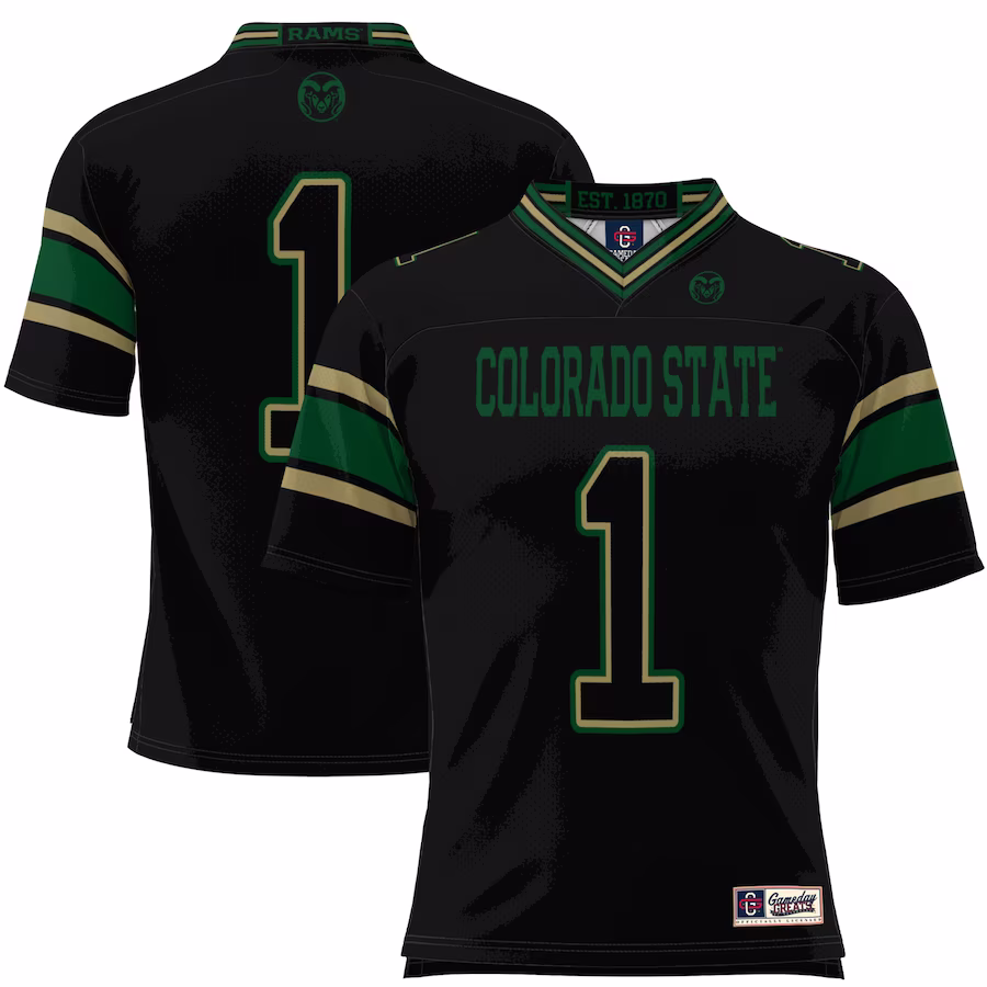 #1 Colorado State Rams GameDay Greats Youth Football Jersey - Black - Jersey
