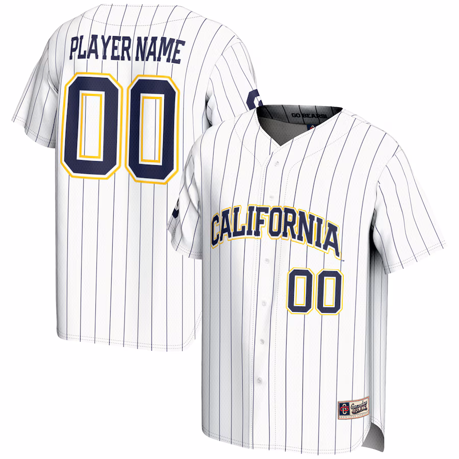 Cal Bears GameDay Greats Youth NIL Pick-A-Player Lightweight Baseball Jersey - White - Jersey