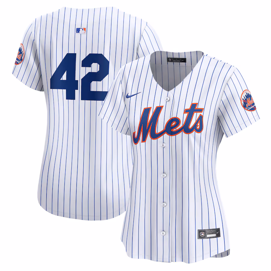 Women's New York Mets  Nike White 2024 Jackie Robinson Day Home Limited Jersey - Jersey