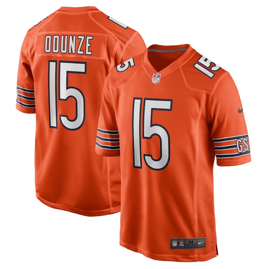 Men's Chicago Bears Rome Odunze Nike  Orange Alternate Game Jersey - Jersey