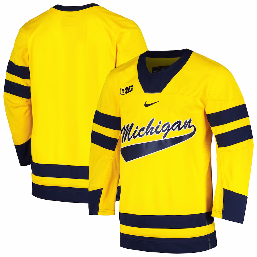Michigan Wolverines Nike Replica Jersey - Maize - Jersey
