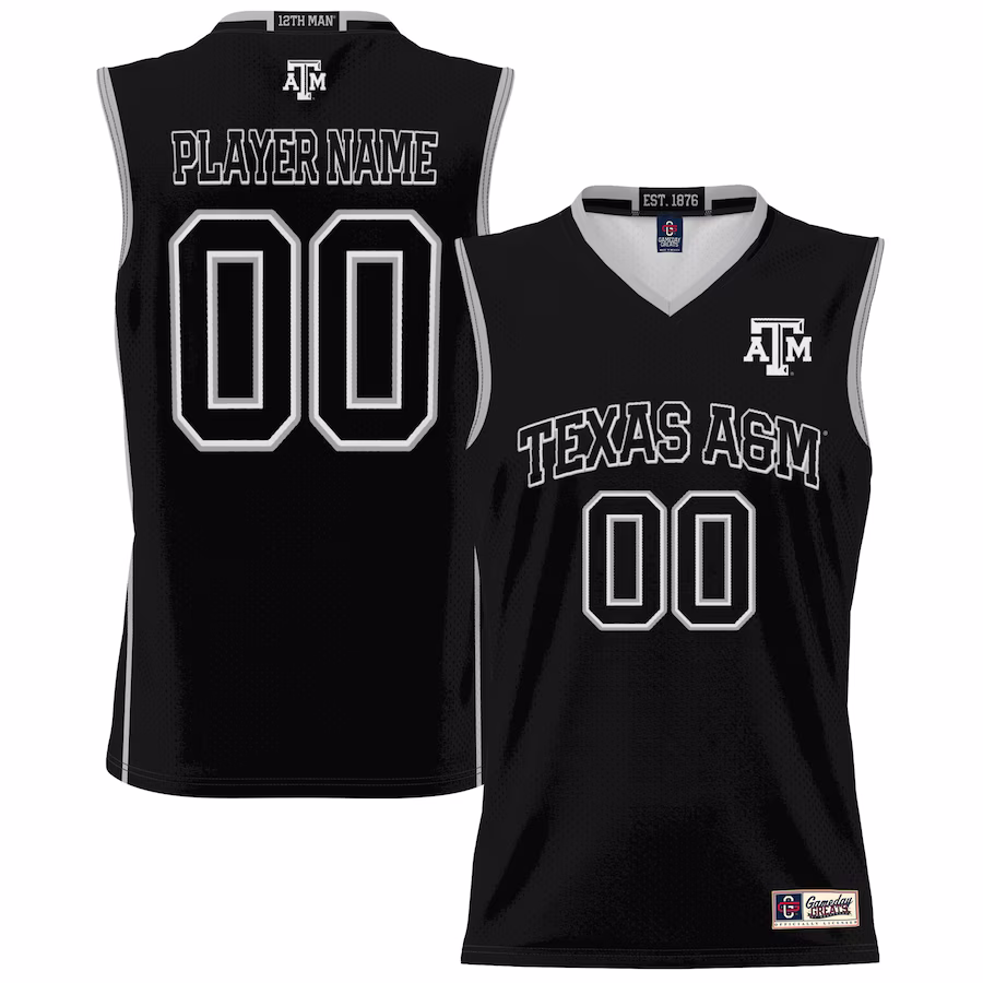 Texas A&M Aggies GameDay Greats Unisex NIL Pick-A-Player Lightweight Basketball Jersey - Black - Jersey