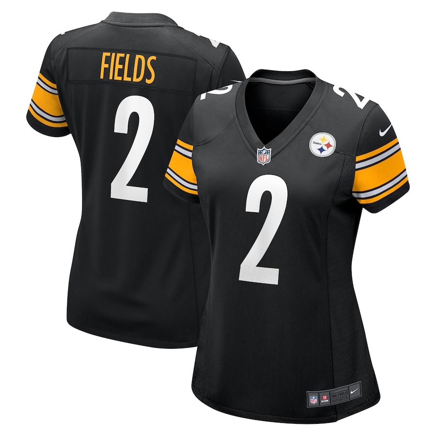 Women's Pittsburgh Steelers Justin Fields Nike Black Game Player Jersey - Jersey