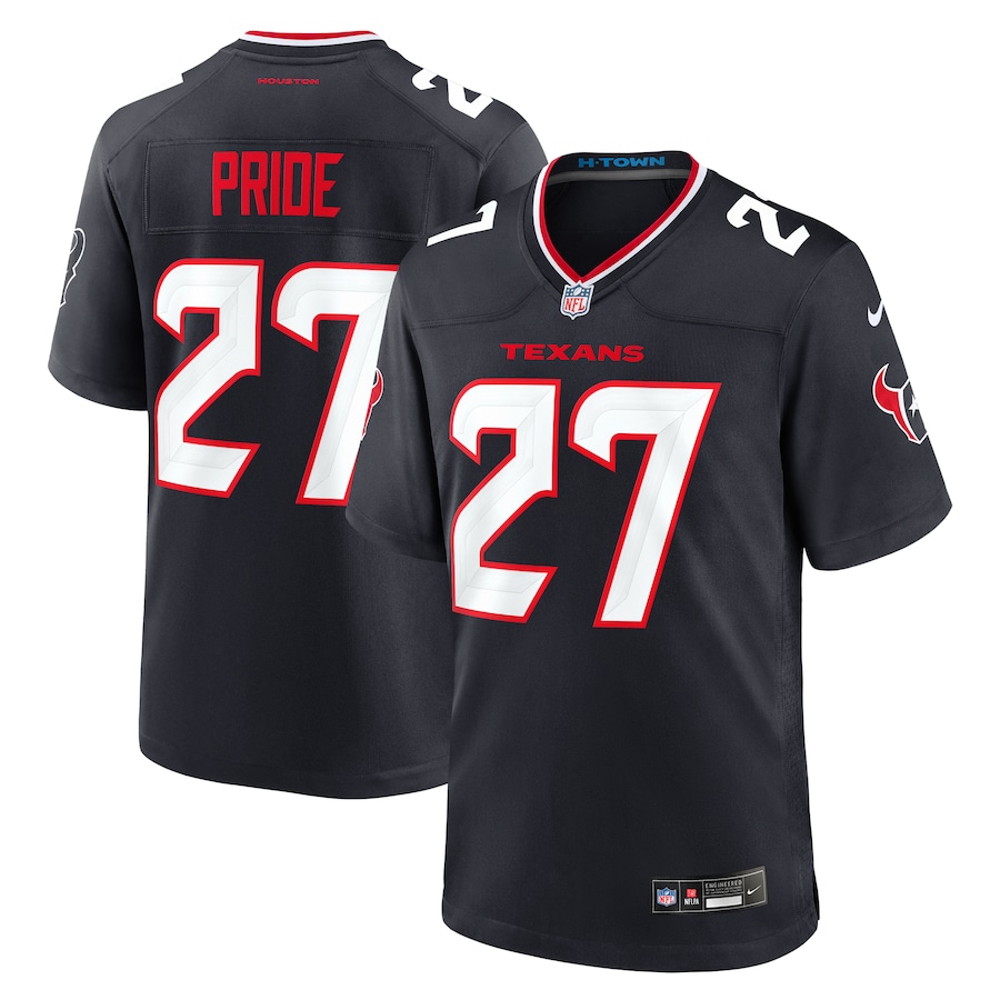 Men's Houston Texans Troy Pride Nike  Navy Team Game Jersey - Jersey