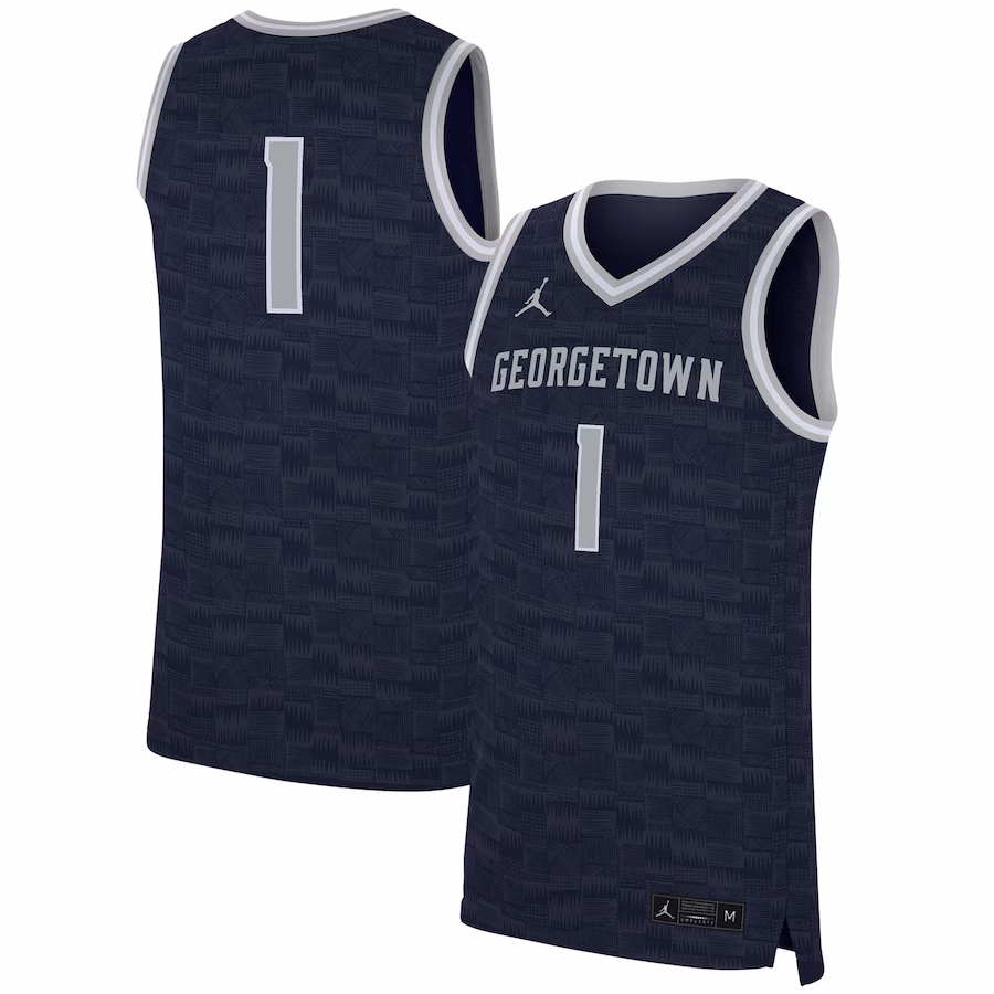 #1 Georgetown Hoyas Nike Replica Jersey - Navy - Jersey