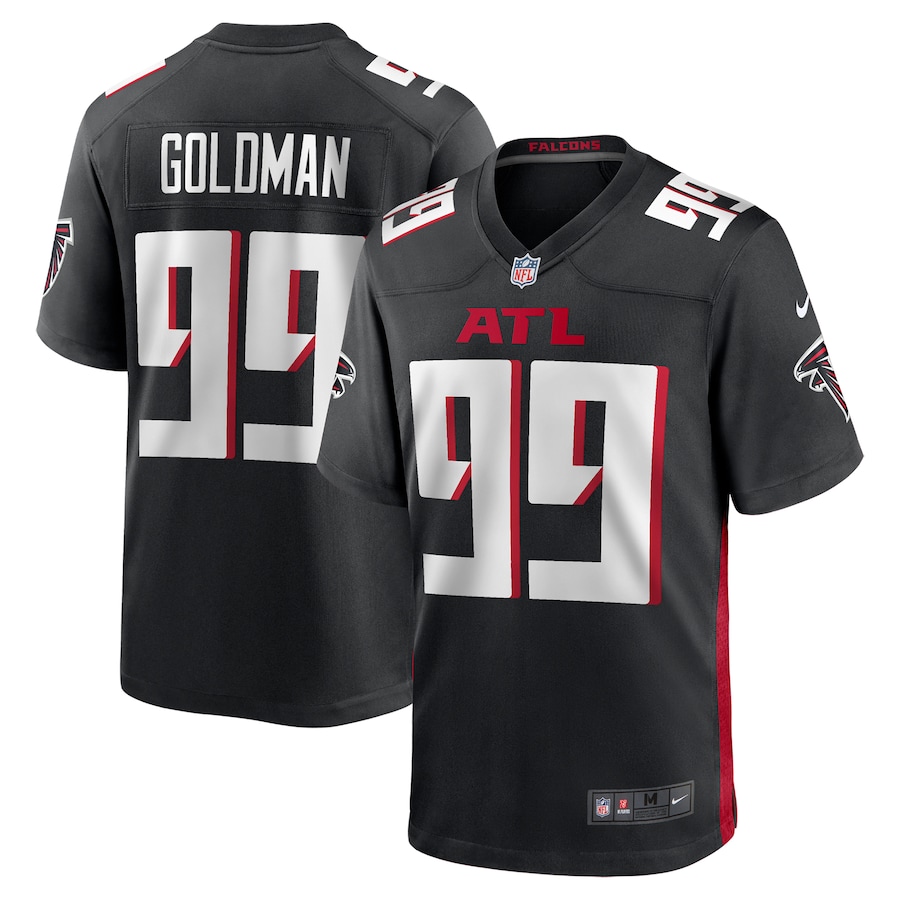 Men's Atlanta Falcons Eddie Goldman Nike Black Team Game Jersey - Jersey