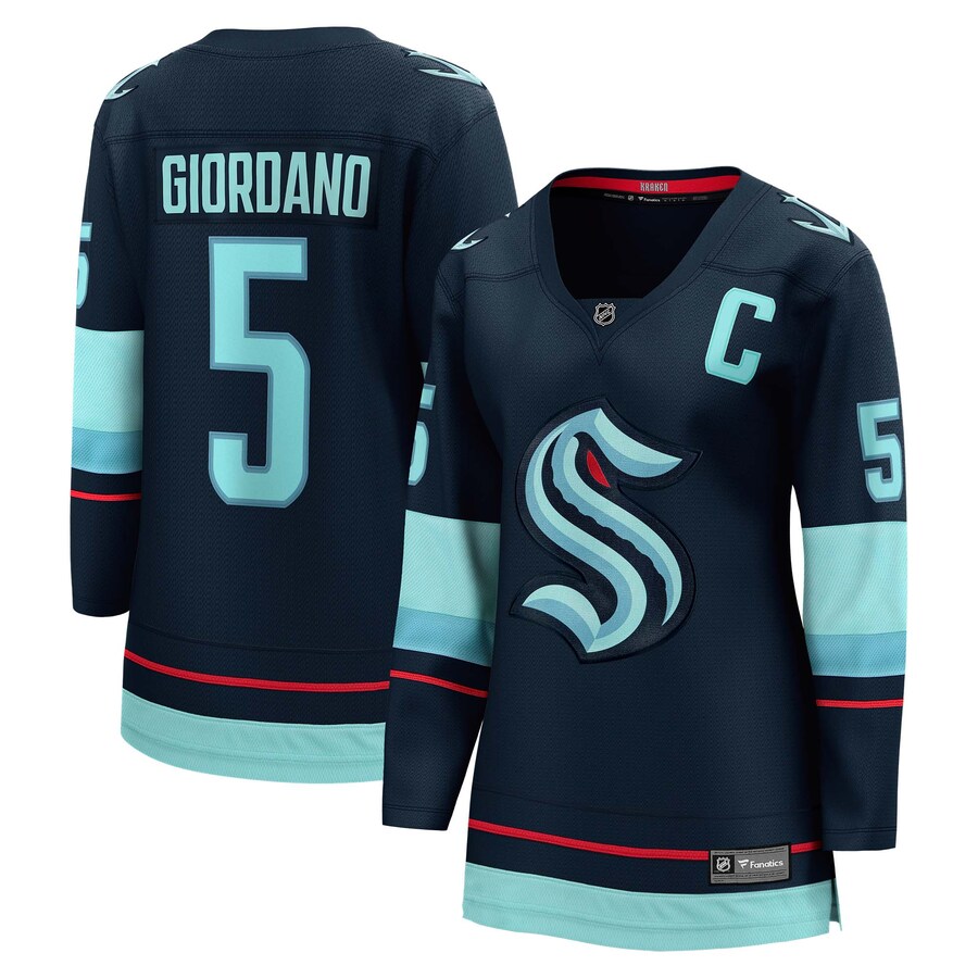 Women's Seattle Kraken Mark Giordano Fanatics Branded Deep Sea Blue Home Premier Breakaway Player Jersey - Jersey