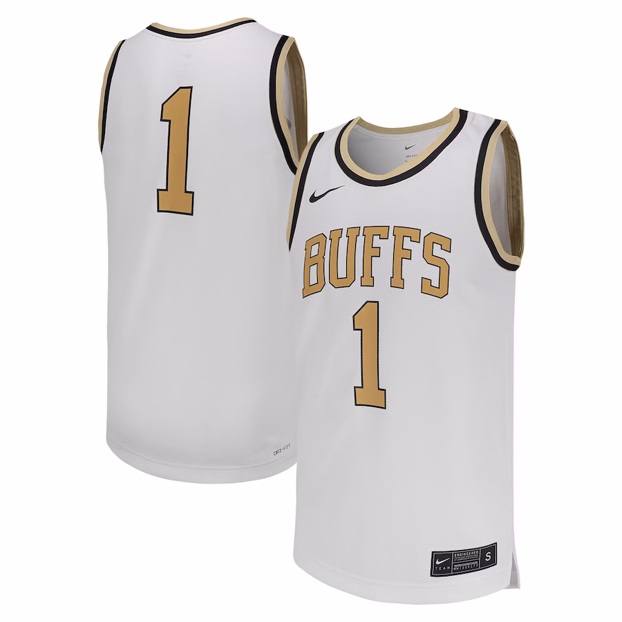 #1 Colorado Buffaloes Nike Replica Basketball Jersey - White - Jersey