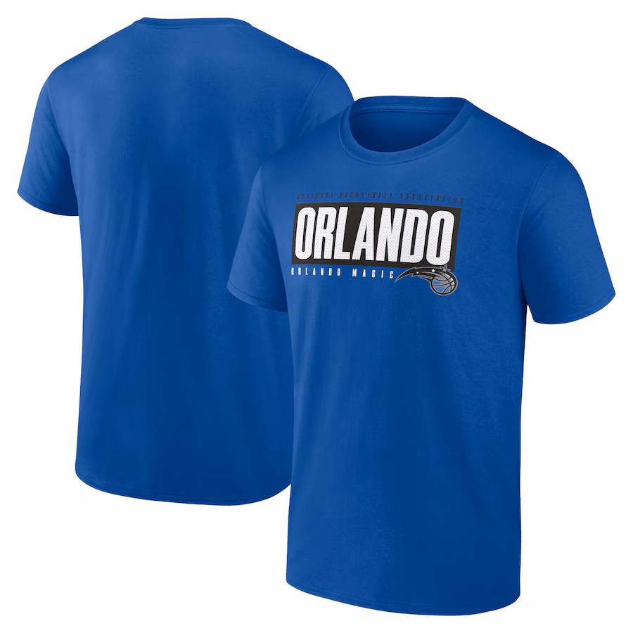 Men's Orlando Magic Fanatics Blue Box Out T-Shirt - Jersey