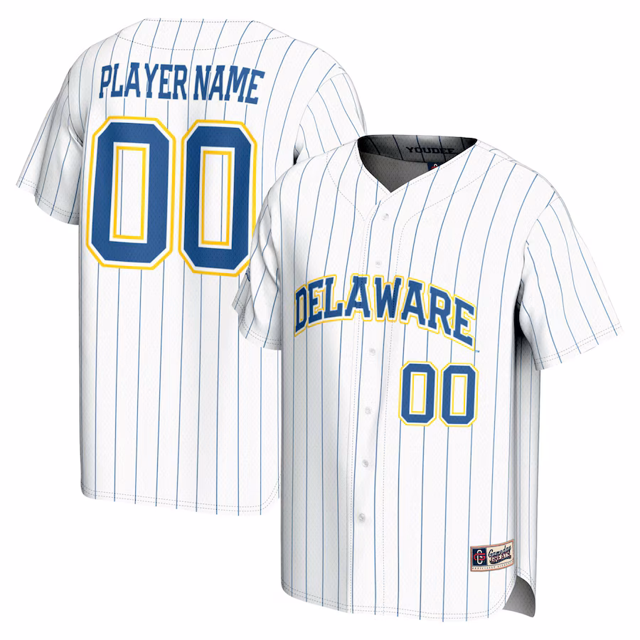 Delaware Fightin' Blue Hens GameDay Greats NIL Pick-A-Player Baseball Lightweight Jersey - White - Jersey