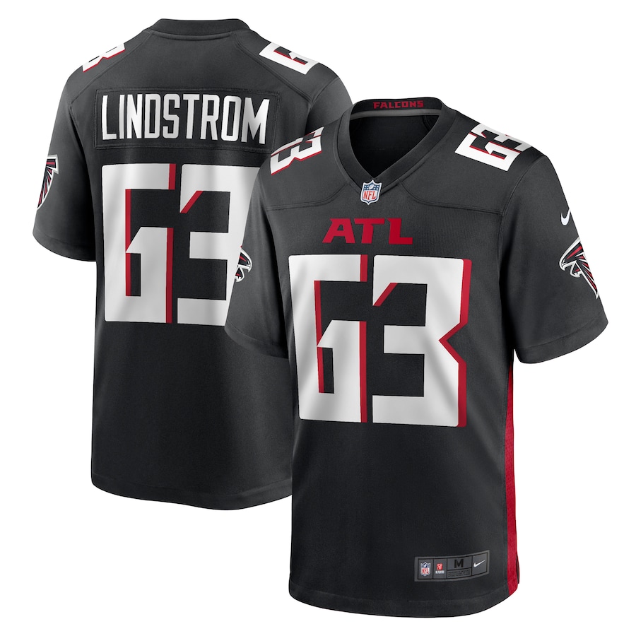 Men's Atlanta Falcons Chris Lindstrom Nike  Black Team Game Jersey - Jersey