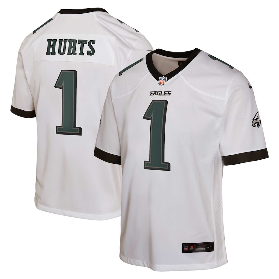 Youth Philadelphia Eagles Jalen Hurts Nike White Game Jersey - Jersey