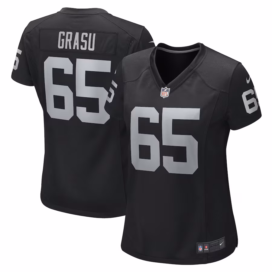 Women's Las Vegas Raiders Hroniss Grasu Nike Black Game Player Jersey - Jersey