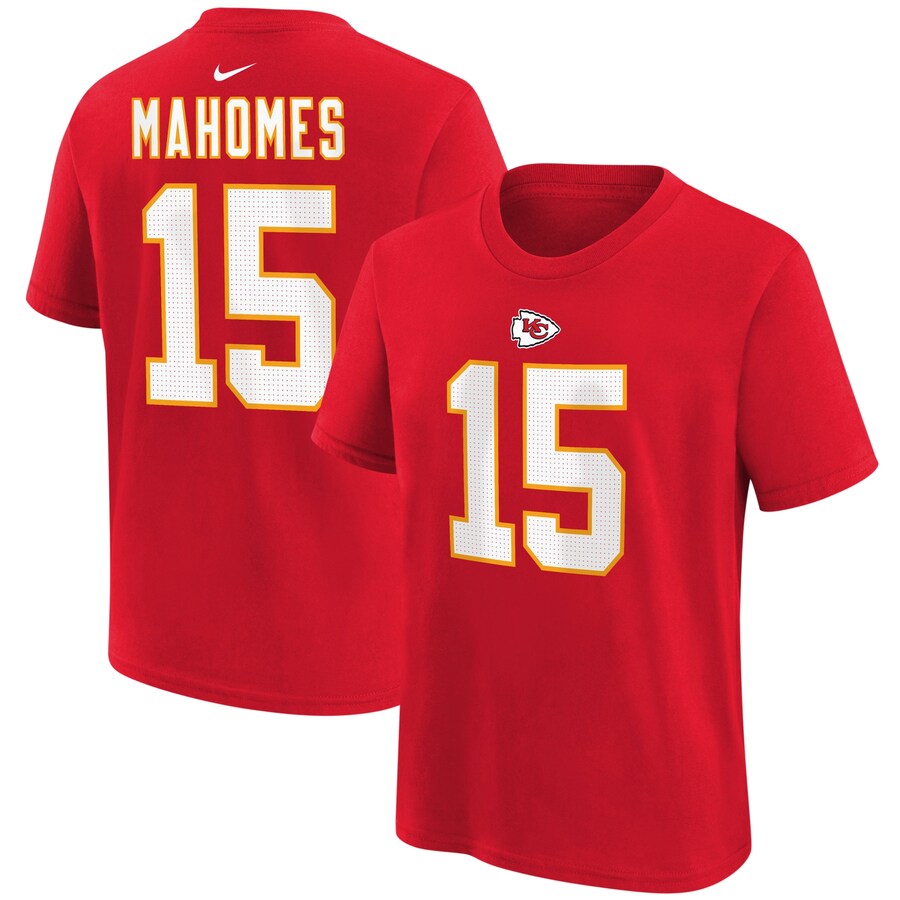 Youth Kansas City Chiefs Patrick Mahomes Red Nike Player Name & Number T-Shirt - Jersey