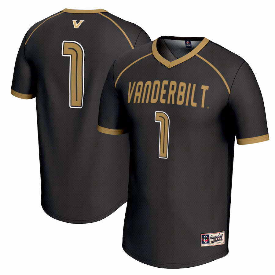 Unisex GameDay Greats #1 Black Vanderbilt Commodores Lightweight Lacrosse Jersey - Jersey