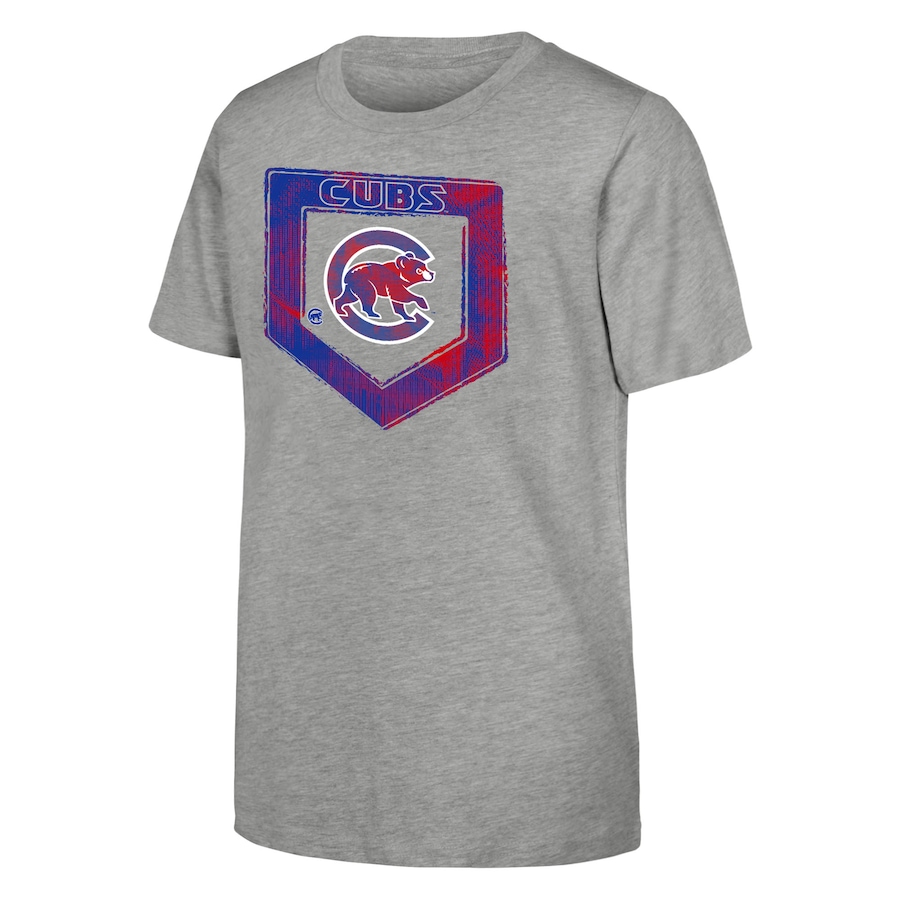 Youth Chicago Cubs Heather Gray Stolen Base T-Shirt - Jersey