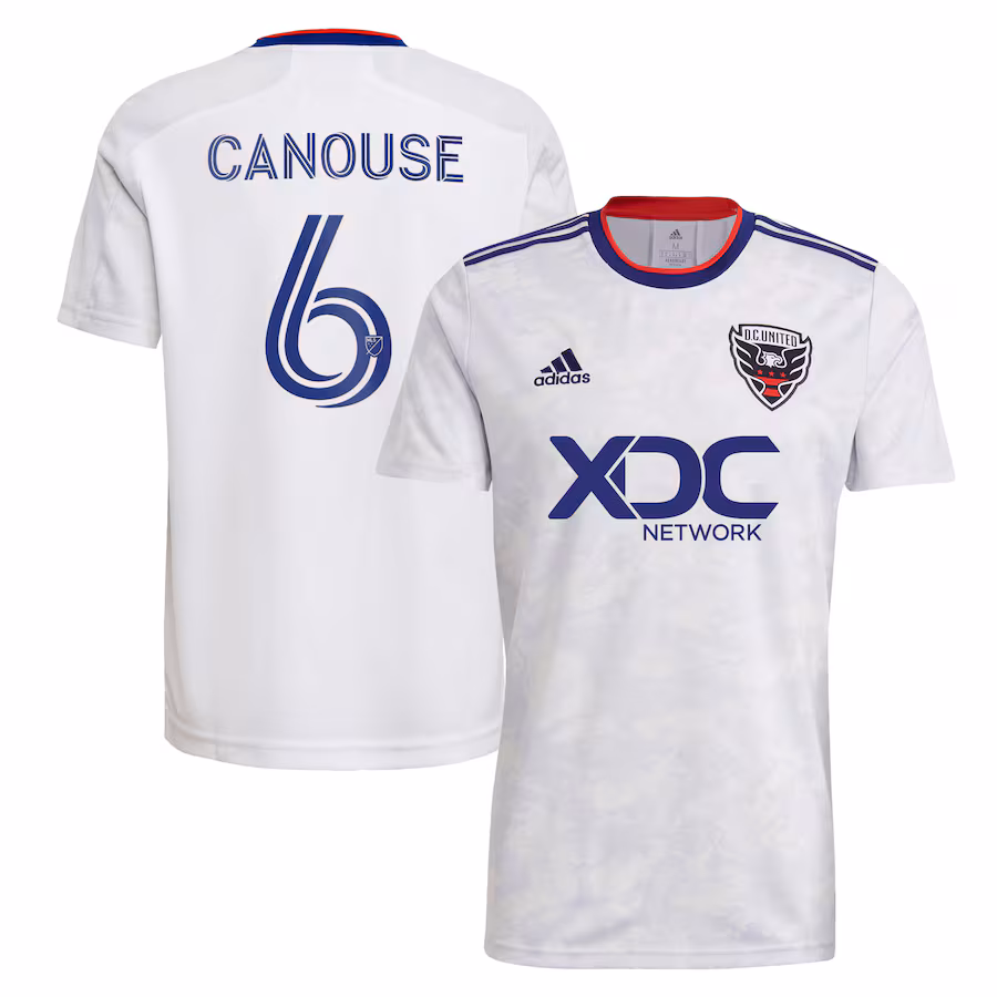 Men's D.C. United Russell Canouse adidas White 2022 The Marble Replica Player Jersey - Jersey