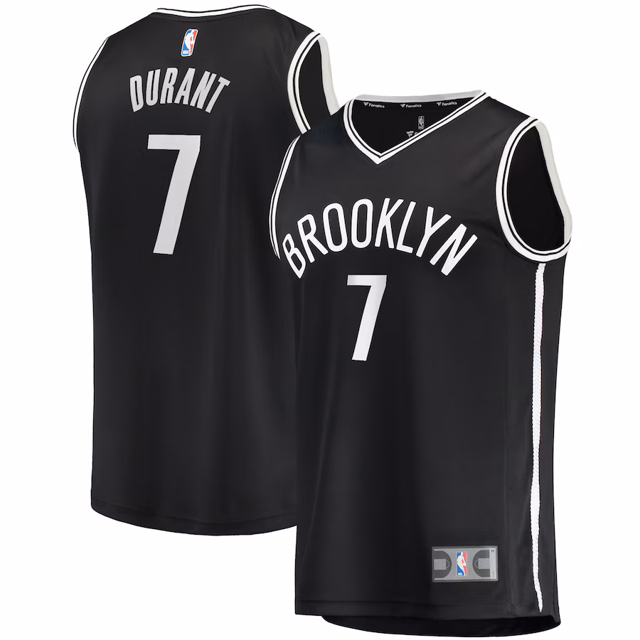 Men's Brooklyn Nets Kevin Durant Fanatics Black Fast Break Replica Jersey - Icon Edition - Jersey