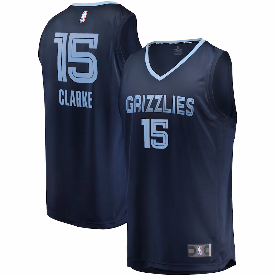 Men's Memphis Grizzlies Brandon Clarke Fanatics Navy Fast Break Replica Jersey - Icon Edition - Jersey