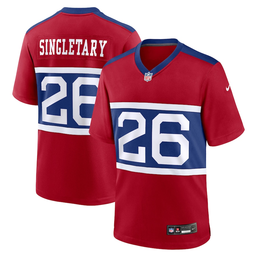 Youth New York Giants Devin Singletary Nike Century Red Alternate Player Game Jersey - Jersey