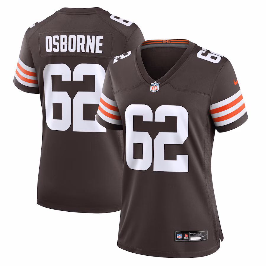 Women's Cleveland Browns Justin Osborne Nike Brown Team Game Jersey - Jersey