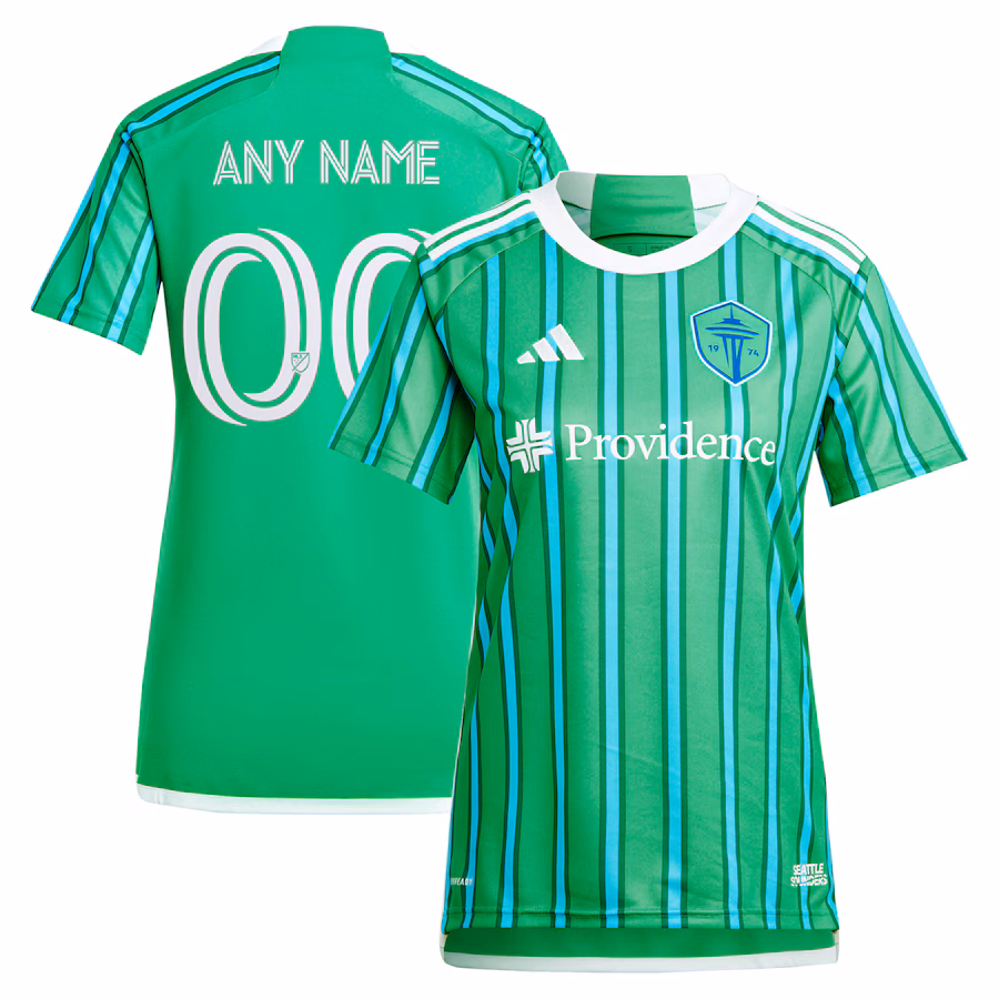 Women's Seattle Sounders FC  adidas Green 2024 The Anniversary Kit Replica Custom Jersey - Jersey