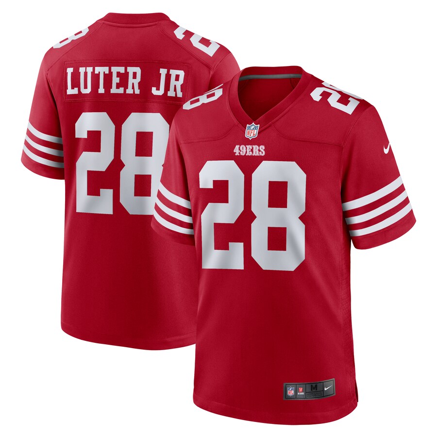 Men's San Francisco 49ers Darrell Luter Jr. Nike  Scarlet  Game Jersey - Jersey