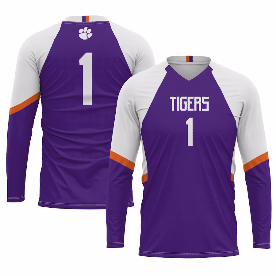 #1 Clemson Tigers GameDay Greats Youth Lightweight Women's Volleyball Jersey - Purple - Jersey
