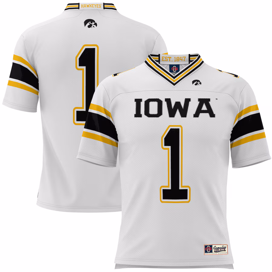 Youth GameDay Greats #1 White Iowa Hawkeyes Football Jersey - Jersey