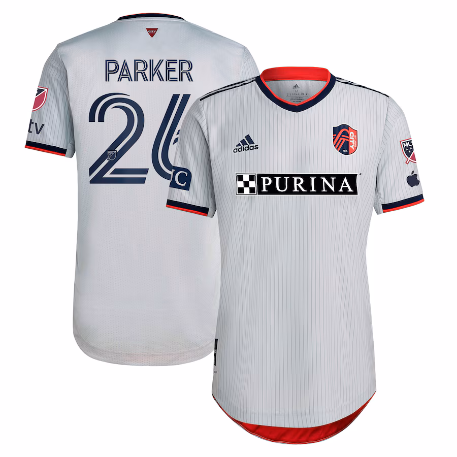 Men's St. Louis City SC Tim Parker adidas Gray 2023 The Spirit Kit Authentic Jersey - Jersey