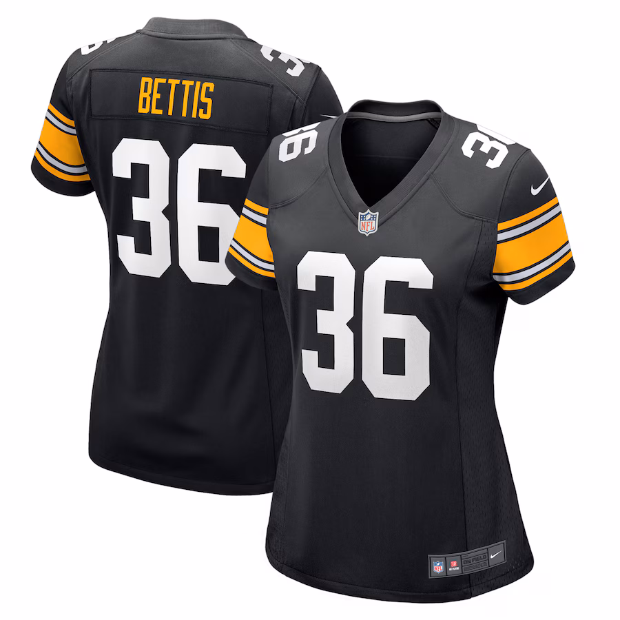 Women's Pittsburgh Steelers Jerome Bettis Nike Black Retired Player Jersey - Jersey