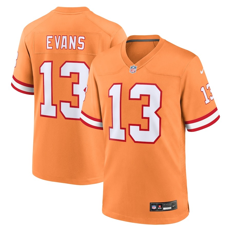Men's Tampa Bay Buccaneers Mike Evans Nike Orange Throwback Game Jersey - Jersey