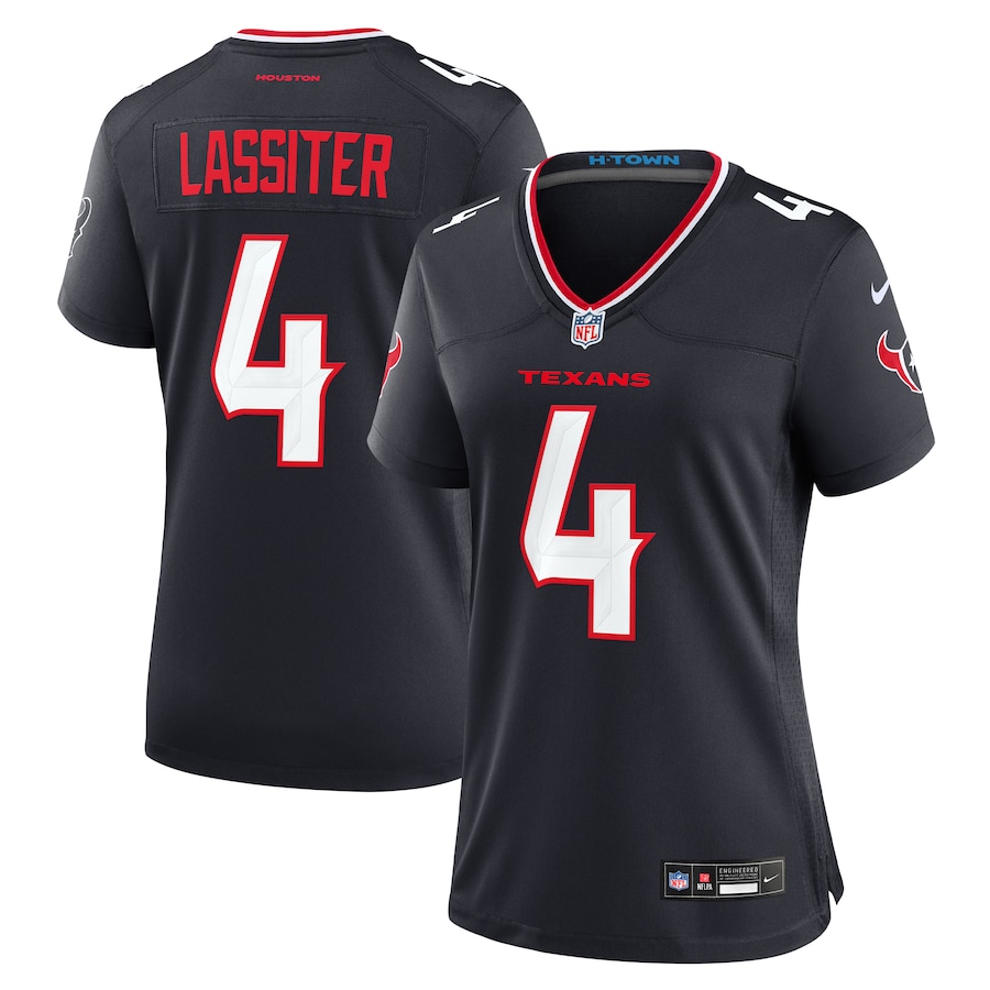 Women's Houston Texans Kamari Lassiter Nike Navy Team Game Jersey - Jersey
