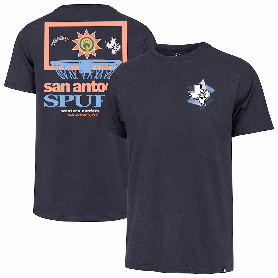 Men's San Antonio Spurs  '47 Navy City Edition Backboard T-Shirt - Jersey