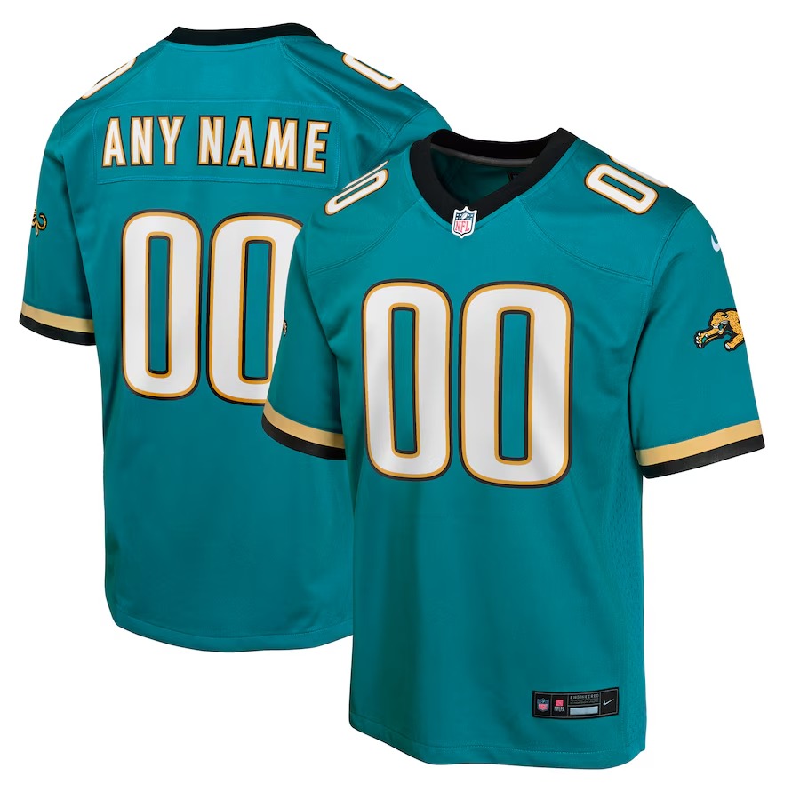 Youth Jacksonville Jaguars Nike Teal Prowler Throwback Custom Game Jersey - Jersey