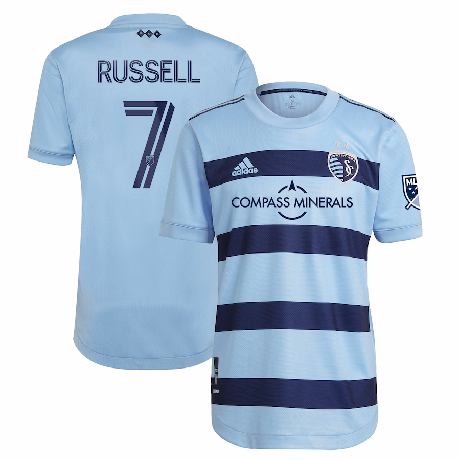 Men's Sporting Kansas City Johnny Russell adidas Light Blue 2021 Primary Team Authentic Player Jersey - Jersey