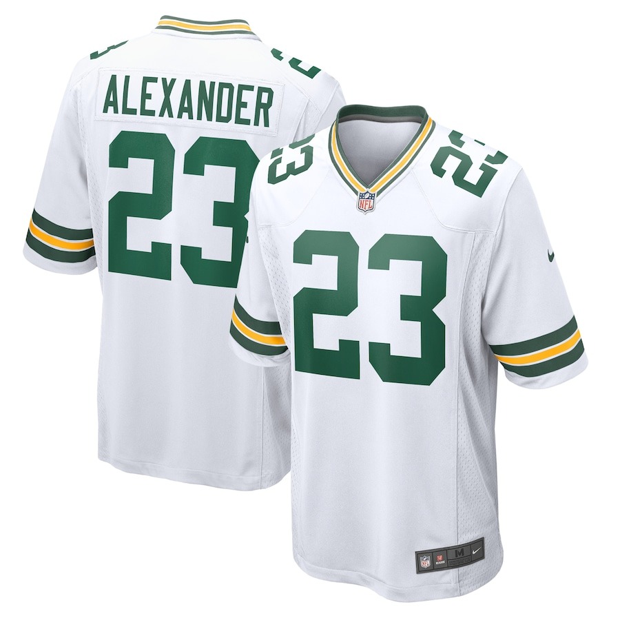 Men's Green Bay Packers Jaire Alexander Nike White Game Player Jersey - Jersey