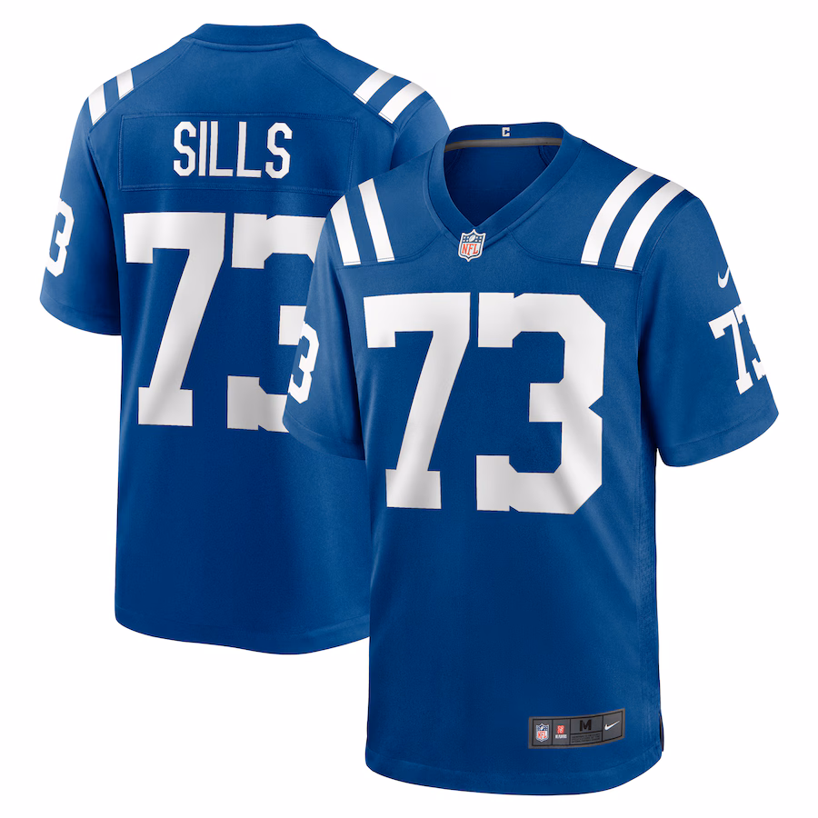Men's Indianapolis Colts Josh Sills Nike  Royal Team Game Jersey - Jersey