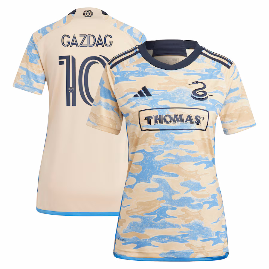 Women's Philadelphia Union Daniel Gazdag adidas Tan 2023 For Philly Replica Jersey - Jersey