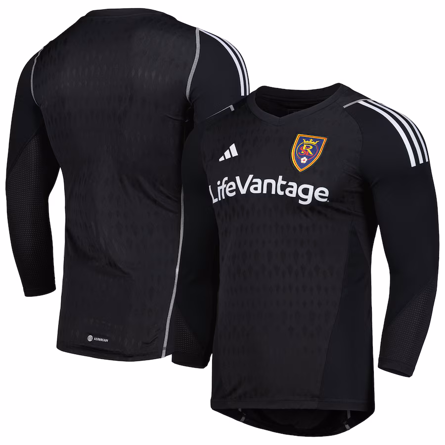 Men's Real Salt Lake adidas Black 2023 Goalkeeper Long Sleeve Replica Jersey - Jersey