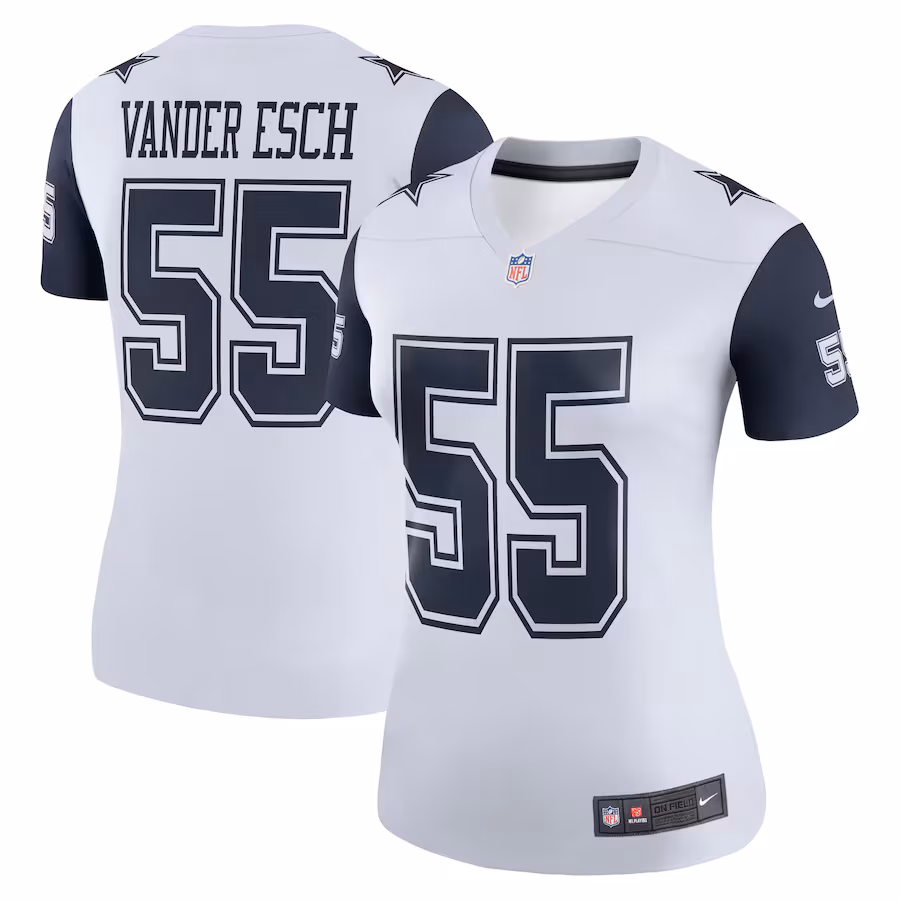 Women's Dallas Cowboys Leighton Vander Esch Nike White Color Rush Legend Player Jersey - Jersey