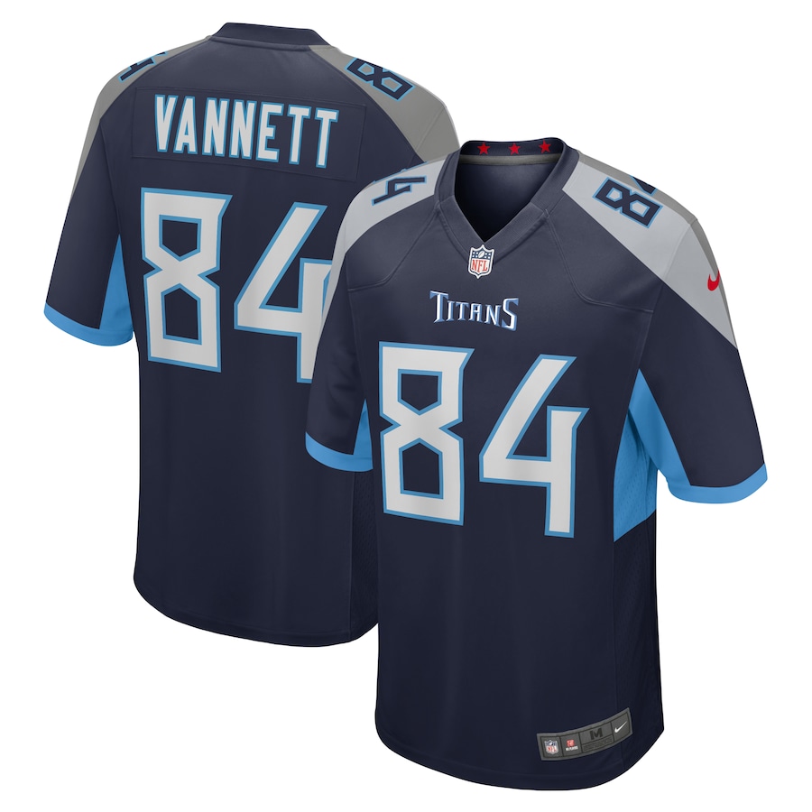 Men's Tennessee Titans Nick Vannett Nike Navy Game Jersey - Jersey