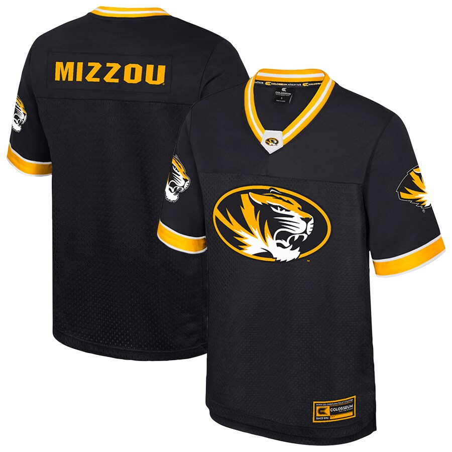 Men's Colosseum  Black Missouri Tigers Nothing But The Hits Football Jersey - Jersey