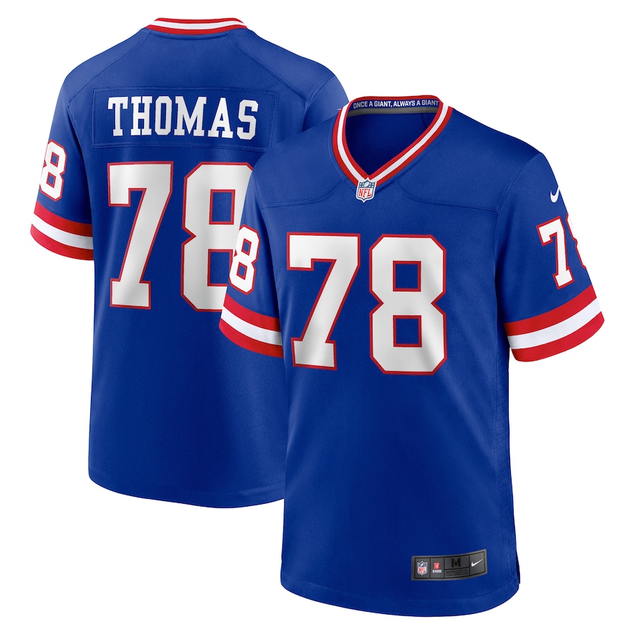 Men's New York Giants Andrew Thomas Nike Royal Alternate Game Jersey - Jersey