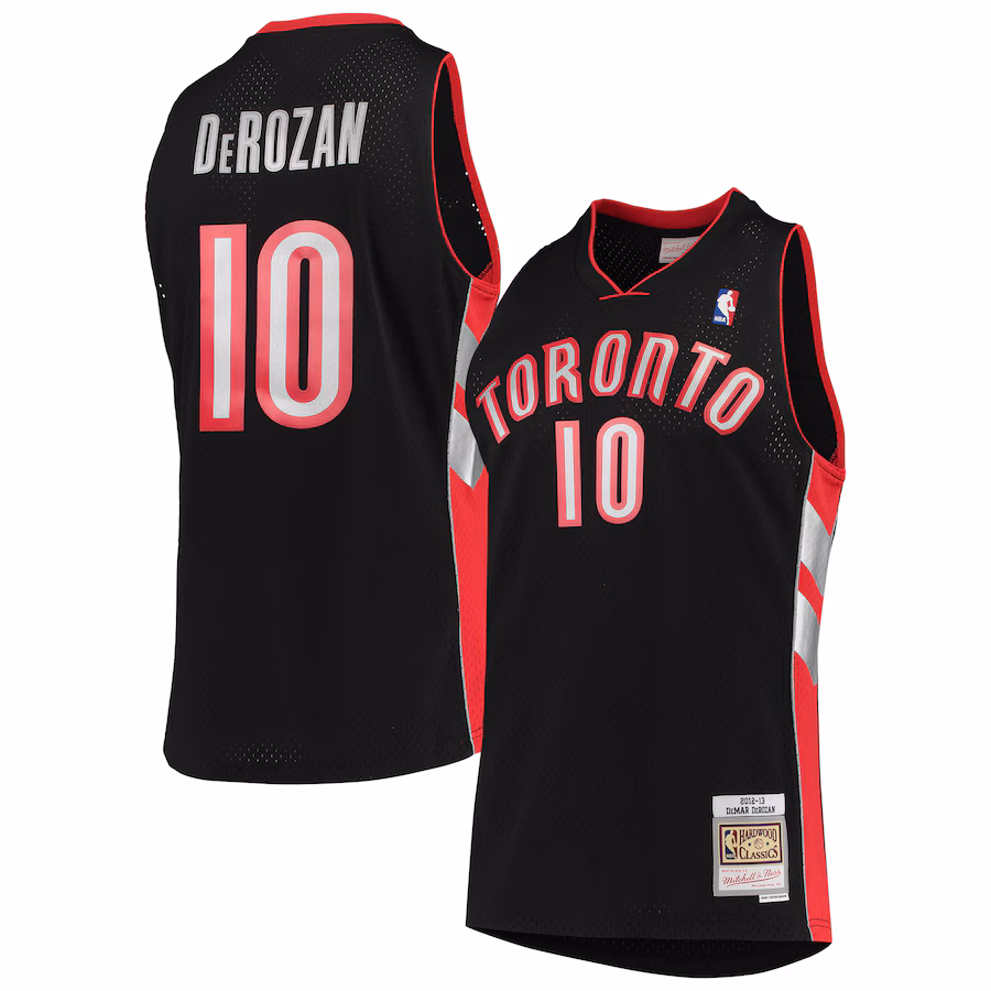Men's Toronto Raptors DeMar DeRozan Mitchell & Ness Black 2001/02 Hardwood Classics Swingman Jersey - Jersey
