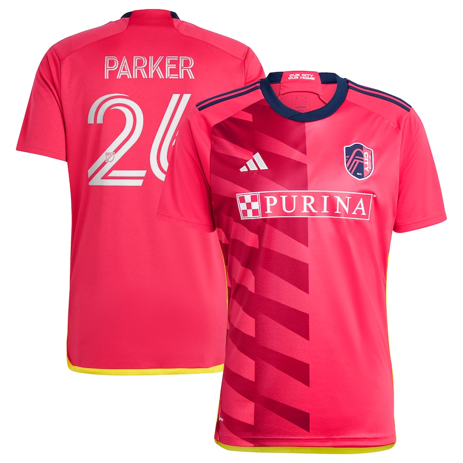 Men's St. Louis City SC Tim Parker adidas Red 2023 CITY Kit Replica Jersey - Jersey